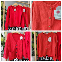 [ÁO KHOÁC LEN] CỔ TIM MÀU ĐỎ/ MÙA ĐÔNG/ DU LỊCH [TAC KE HOA]