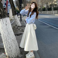 Áo khoác len đan cổ bẻ màu xanh kiểu Pháp cho phụ nữ, dáng ôm, ngắn, kiểu Chanel, áo len nhung mềm mại với lông chồn 1OQR