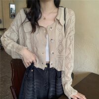 Áo khoác len đan nữ Thanh lịch Kiểu dáng Cardigan Form rộng dài tay Áo len nữ Tay dài Giữ ấm Ulzzang Hàn Quốc - Hàng nhậ