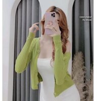Áo khoác len form lửng tay dài gài nút thời trang hàng chuẩn