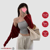 Áo khoác len HUNALY Cardigan dệt kim mềm mịn cổ tròn, Áo khoác nhẹ tay dài xinh xắn cho nữ N028