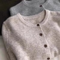 Áo Khoác Len Lông Gấu Trúc Áo Khoác Cardigan Dệt Kim Cổ Tròn Siêu Đẹp Phong Cách Lười Nhẹ Nhàng Mẫu Mới Mùa Đông