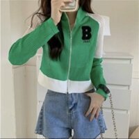 Áo Khoác Len Lưới Croptop Cá Tính