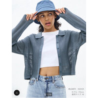 Áo khoác len lưới GU Nhật auth 2024