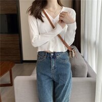 Áo Khoác Len Mỏng Cardigan Thu Đông Lửng Tay