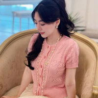 Áo khoác len mỏng ngắn tay mẫu mới  cao cấp 2023(od QC l1) -Tinahouse.2021