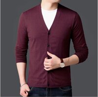 ÁO KHOÁC LEN NAM CÀI NÚT - ĐỎ - L