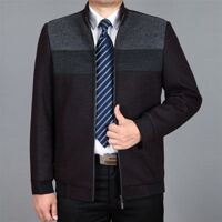 Áo khoác len nam cổ đứng NAXIHAN - Vang đỏ XL