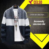 Áo khoác len nam nữ cao cấp, áo ấm nam bên trong lót nhung giữ ấm, bên ngoài len dày dặn CELSO Áo bomber Hàn Quốc KP082
