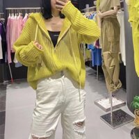 Áo khoác len nữ có nón trẻ trung thời trang mùa hè năng động