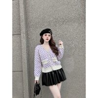 💋💋Áo khoác len nữ ulzzang bảng màu 🌈Tím hot trend cực xinh ❤