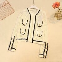 Áo khoác len nút to