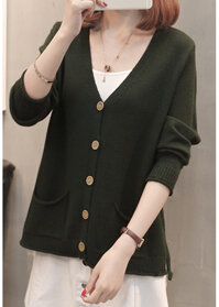 Áo khoác len phong cách hàn quốc AK898.2 - Xanh rêu