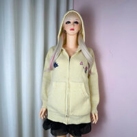 Áo khoác len QC màu vàng ( Võ Hạnh Duyên - Mã S.i.AL249)