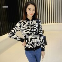 Áo khoác len rằn ri phong cách trẻ trung MBC110 (Trắng)                          - 9653708                                                       Yêu thích