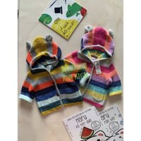 ÁO KHOÁC LEN TAI GẤU CẦU VÒNG CHO BÉ TRAI - BÉ GÁI