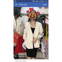 ÁO KHOẮC LEN TRẮNG CARDIGAN THÊU HOA TAY