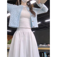 Áo khoác len vặn thừng phong cách dịu dàng Ngọt Ngào Phong Cách Hàn Quốc xuân thu mẫu mới thiết kế mẫu mới Áo cardigan dệt kim mềm kết hợp nhiều kiểu kk