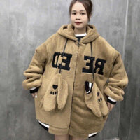 áo khoác lông 2 mặt kèm bao tay xịn xò