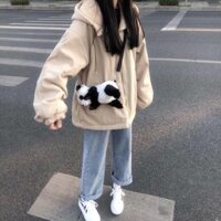 Áo Khoác Lông 2 Mặt Nữ Thời Trang