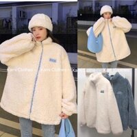 Áo khoác lông cừu, áo khoác lông thu đông unisex form rộng oversize - KAMI Clothes