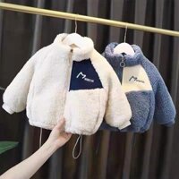 Áo Khoác Lông Cừu Cho Bé, Áo Nỉ Lót Bông Dày Ấm Cho Bé Trai Bé Gái Hàng Cao Cấp Từ 7-28kg
