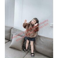 Áo khoác lông cừu cho bé gái