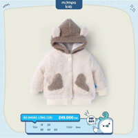Áo khoác lông cừu cho bé Mompa 1-5 tuổi vải Cotton ấm áp mềm mại