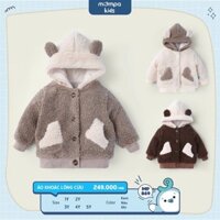 Áo khoác lông cừu cho bé Mompa 1-5 tuổi vải Cotton ấm áp mềm mại 869