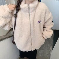 Áo khoác lông cừu Hàn dáng rộng