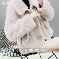 Áo Khoác Lông Cừu khóa kéo Hàng Quảng Châu Có Mũ Thêu Chữ, áo khoác mùa đông nữ siêu ấm Hàn Quốc alo_shop