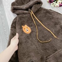 Áo Khoác Lông Cừu Nam Nữ Liền Mũ, Lông Siêu Dày Và Ấm Vào Mùa Đông