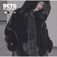 ÁO KHOÁC LÔNG MŨ TAI THỎ CÓ THỂ CỬ ĐỘNG SIÊU DÀY SIÊU ẤM FREESIZE