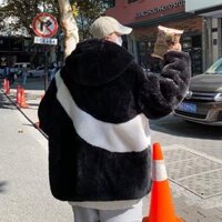 Áo khoác lông mùa đông unisex, áo khoác lông cừu hoodie nam nữ hàng cao cấp ullzang 680