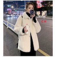 Áo Khoác Lông Nữ 2 mặt lông mềm mịn siêu xinh