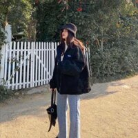 áo khoác lông nữ dáng rộng trẻ trung