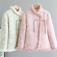 Áo khoác lông nữ hán phục cổ tàu trung hoa thu đông