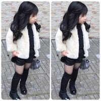 áo khoác lông sang chảnh cho bé như đi tiệc