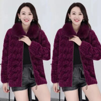 Áo khoác lông sang trọng dành cho phụ nữ trung niên, món quà ấm áp và ý nghĩa dành tặng mẹ và bà yêu quý.