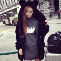 Áo khoác lông tai mèo cao cấp (có ảnh thật)