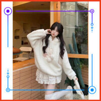 Áo khoác lông thỏ - Áo khoác lông tại thỏ dài chùm chân thích hợp thời tiết lạnh cho các nàng CAROT SHOP1520