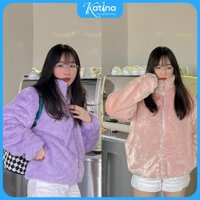 Áo khoác lông thỏ ĐẠI HÀN cực dày - 2 lớp trần bông siêu ấm - siêu phẩm 2023 form dáng Hàn Quốc