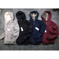 Áo khoác lót lông nam màu xanh than