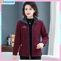 Áo khoác lót lông nữ trung niên, màu sắc ấn tượng_ AKLL