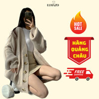 Áo khoác LUHAZO dáng rộng ullzang nữ sinh học sinh Hàn Quốc cho nữ áo len cardigan len QCCC  mùa đông M351 D2-40