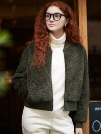 Áo Khoác Lửng Lông Cừu Uniqlo