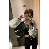 Áo Khoác Lửng Nữ Kiểu Tay Dài Chữ Thêu PER, Áo Khoác Ngắn Croptop Nữ Mặc Váy phối Đồ Xinh  alo_shop