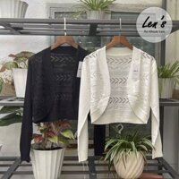 Áo khoác lửng ren mỏng khoác nhẹ tay dài Nàng Len