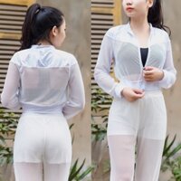 Áo Khoác Lưới Tay Dài Mặc Ngoài Tập Gym, Yoga, Aerobic - AKL02