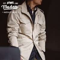 Áo khoác MADEN M65 kaki cotton dáng rộng phong cách quân đội Mỹ thời trang mùa đông dành cho nam